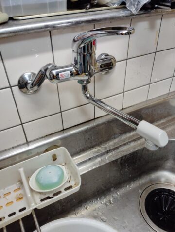 台所水栓施工後